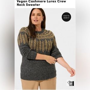Torrid vegan cashmere crew neck sweater